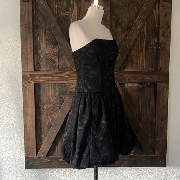 New Shoshanna Amica Strapless Jacquard Bubble Mini Dress - Picture 5 of 16